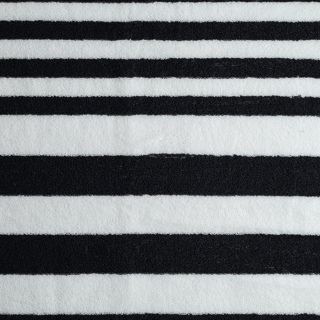 White Summer Towel with Black Bold Lines