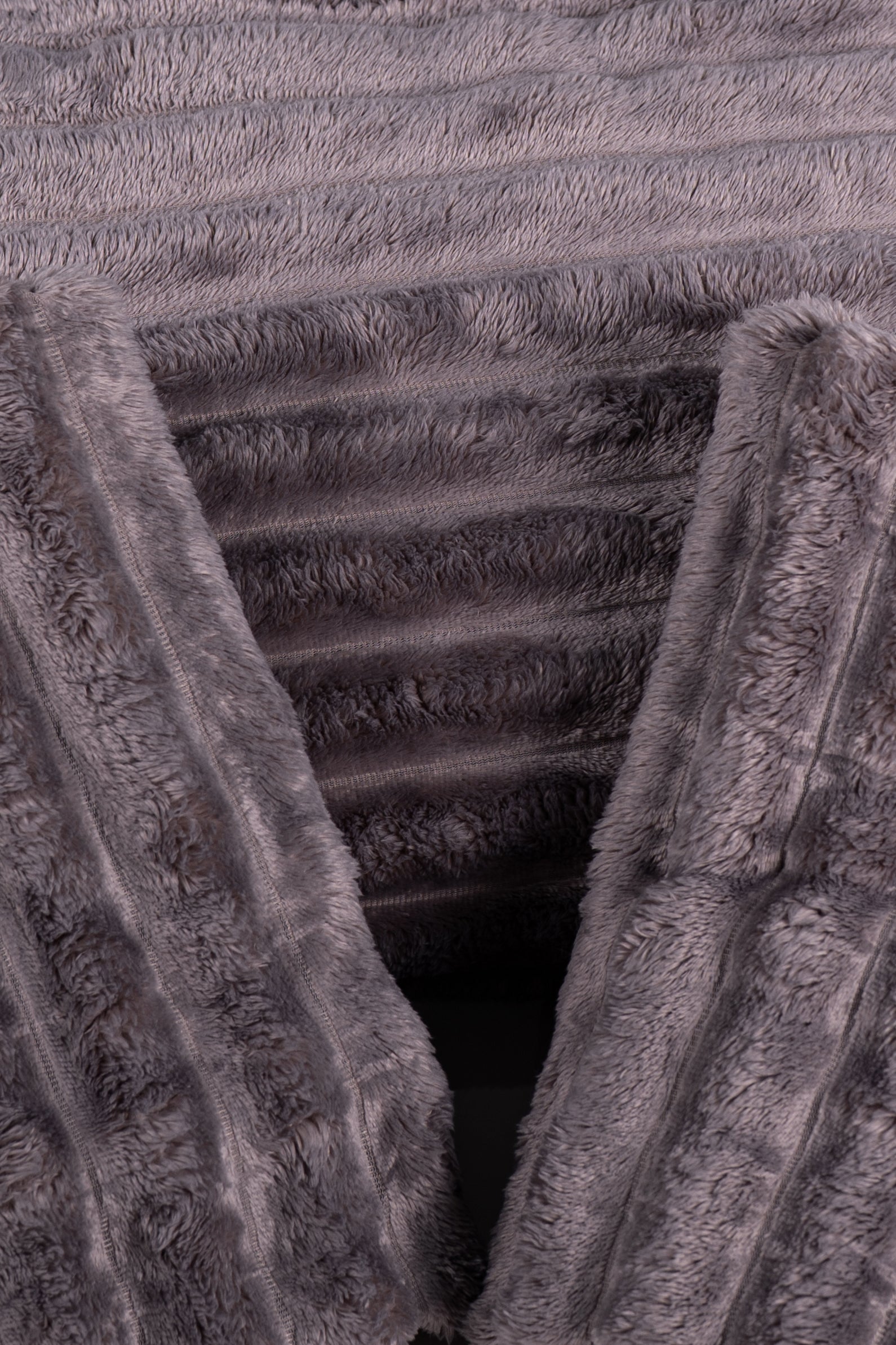 Ribbed Black Blanket