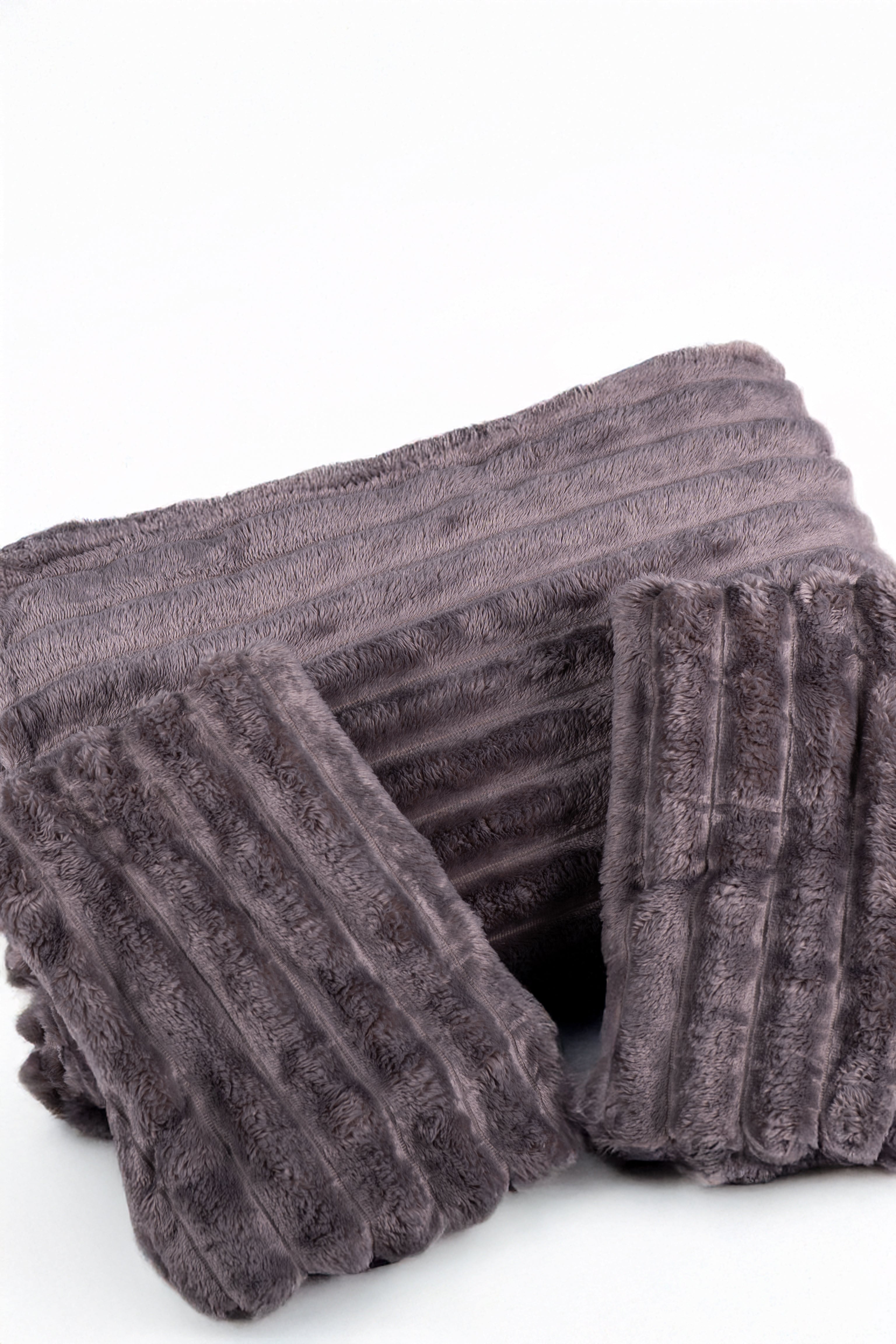 Ribbed Black Blanket