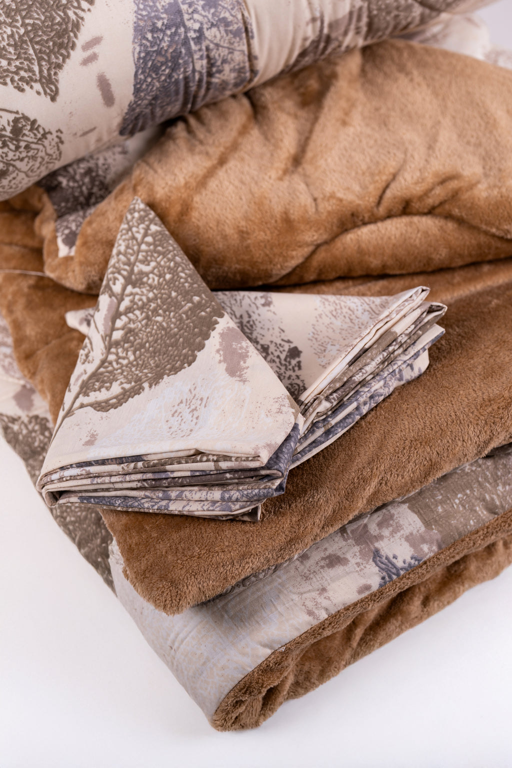 Printed Beige Bed Duvet