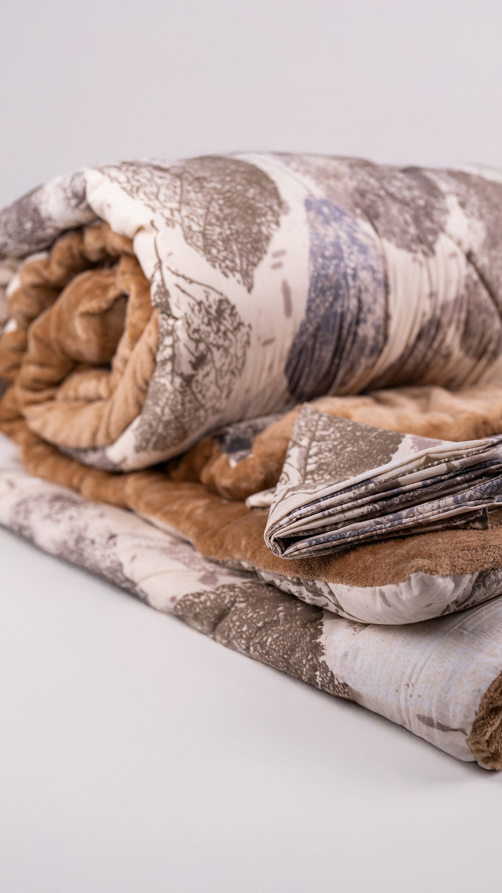 Printed Beige Bed Duvet