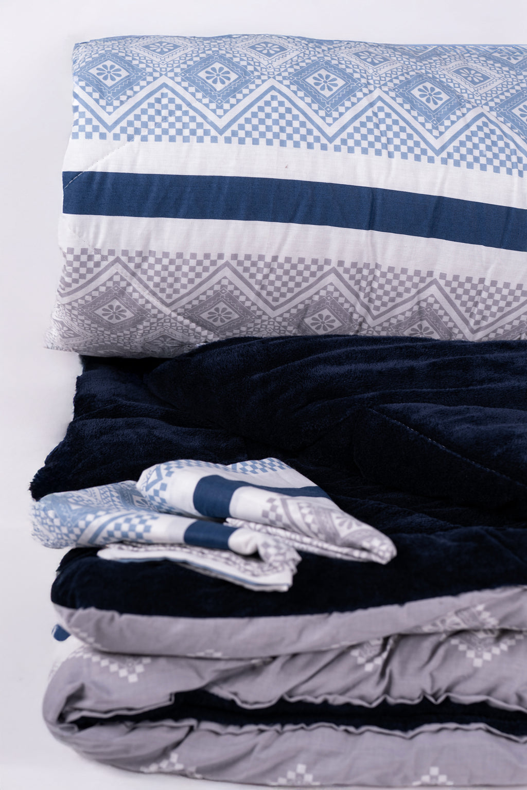 Printed Navy Bed Duvet
