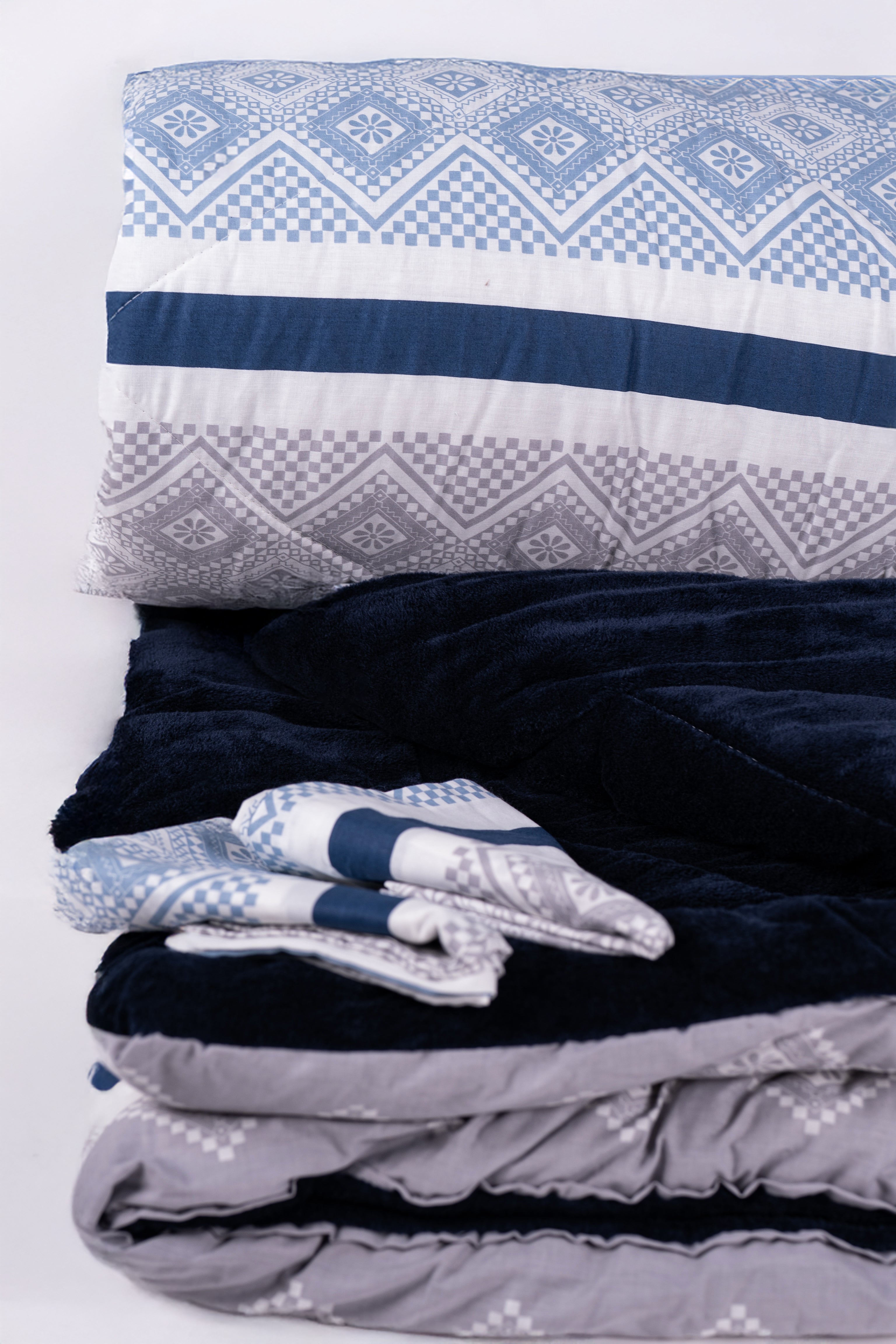 Printed Navy Bed Duvet