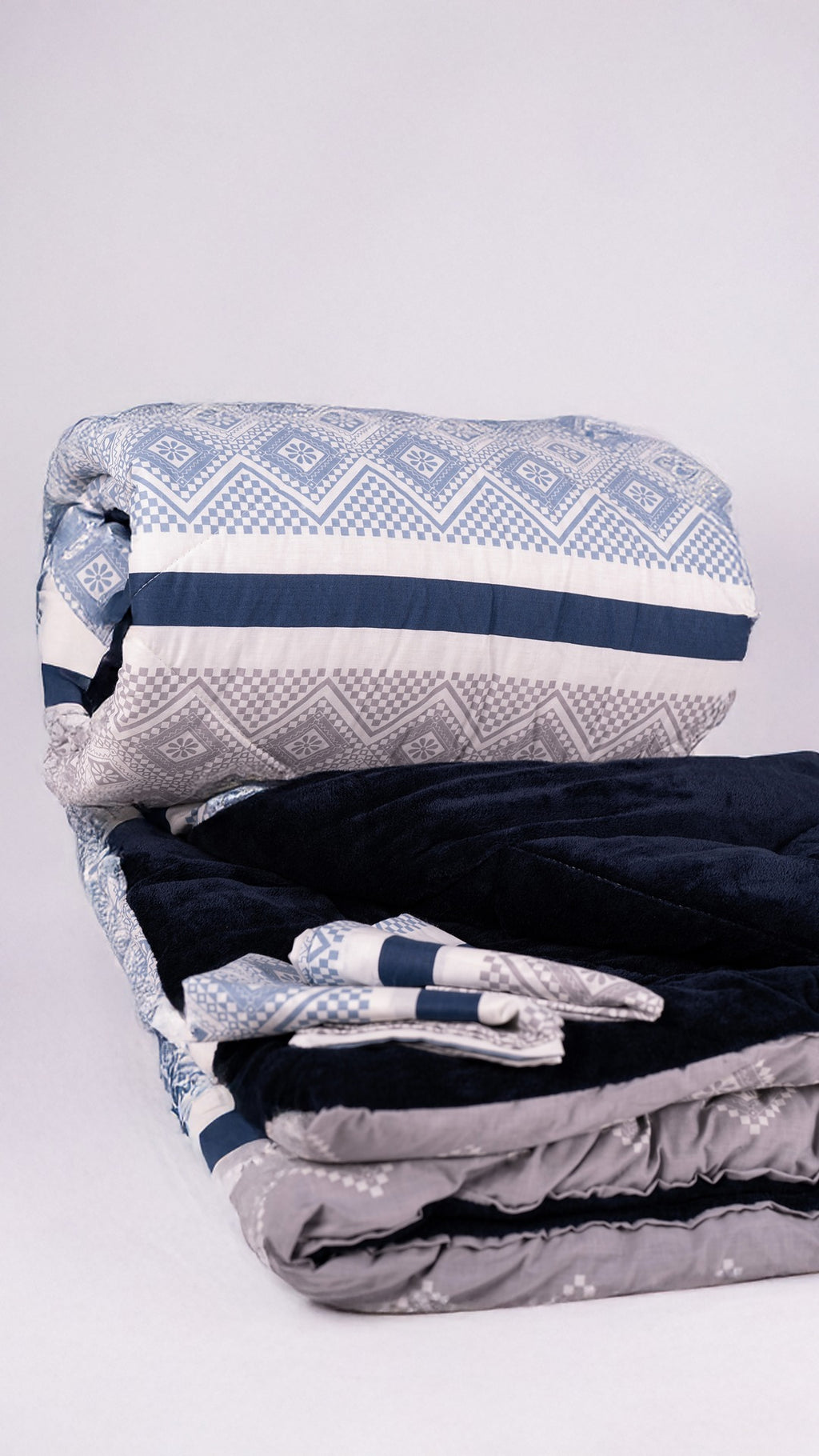 Printed Navy Bed Duvet