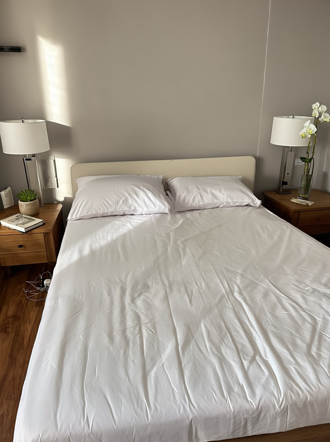 White Bedsheet + 2 pillowcases