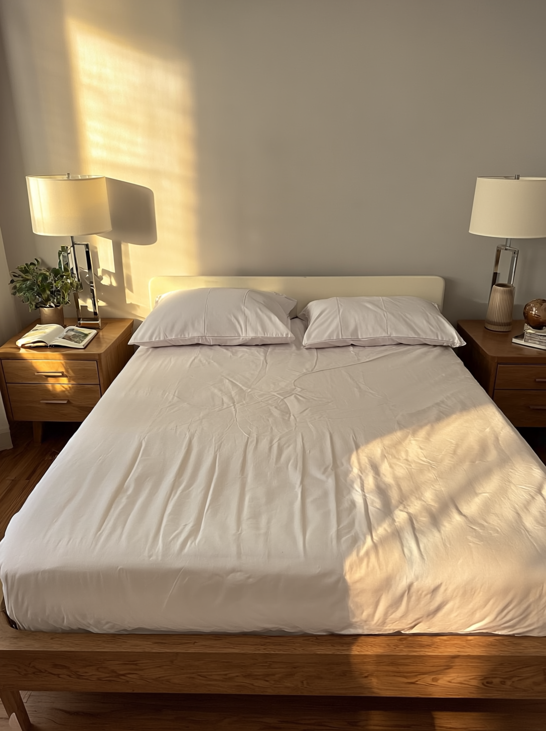 off-white Bedsheet + 2 pillowcases