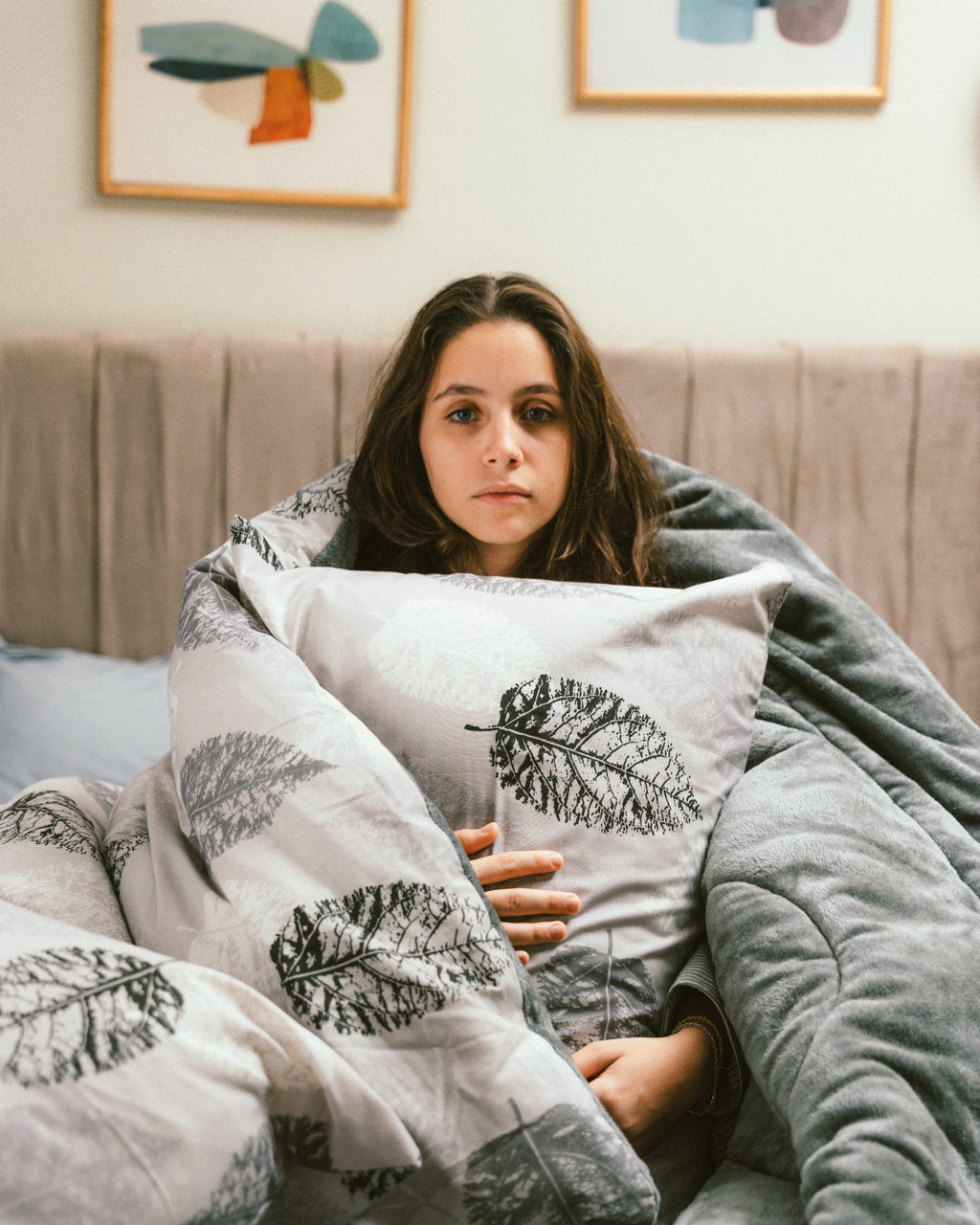 Printed Grey Bed Duvet