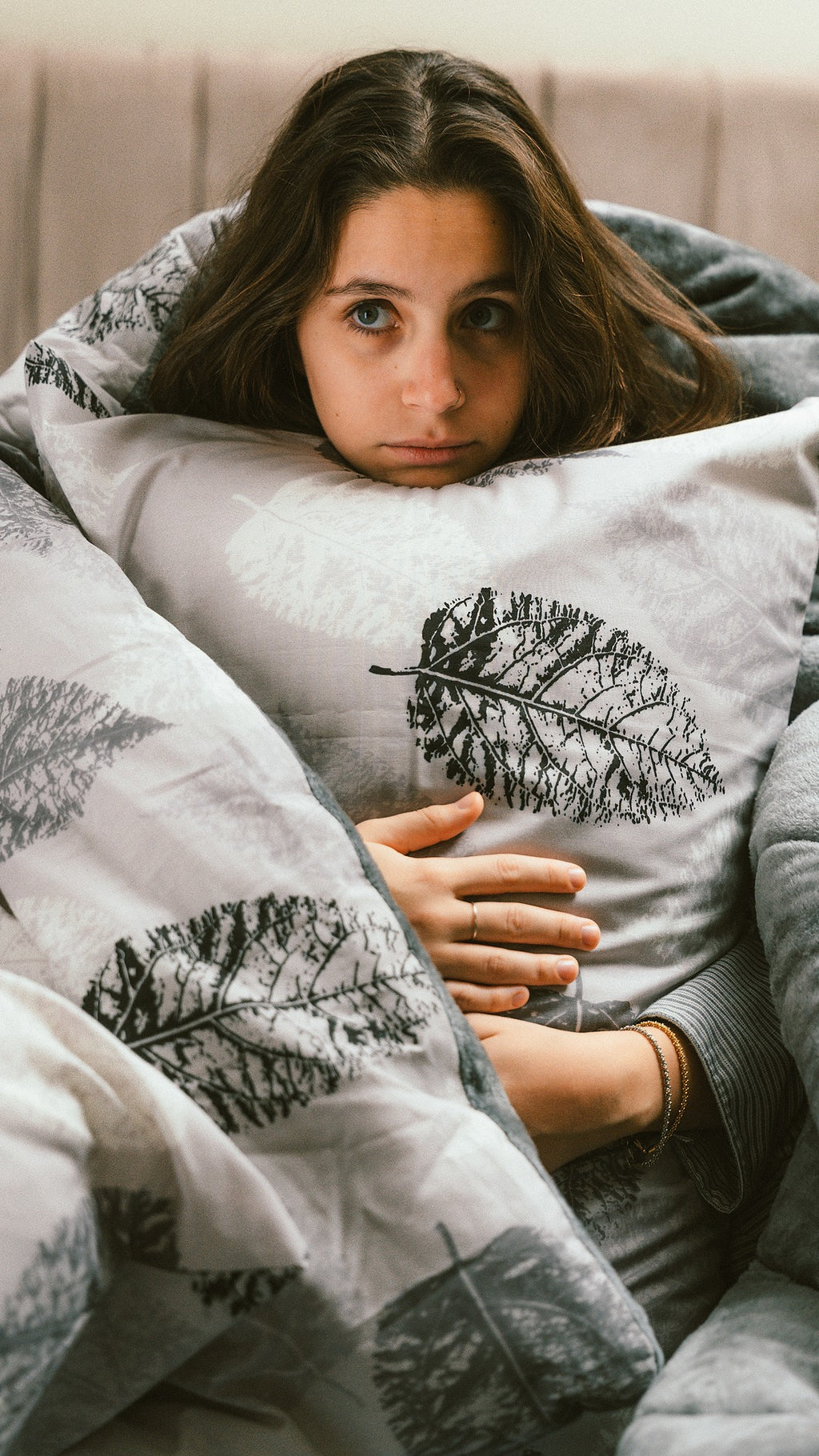 Printed Grey Bed Duvet