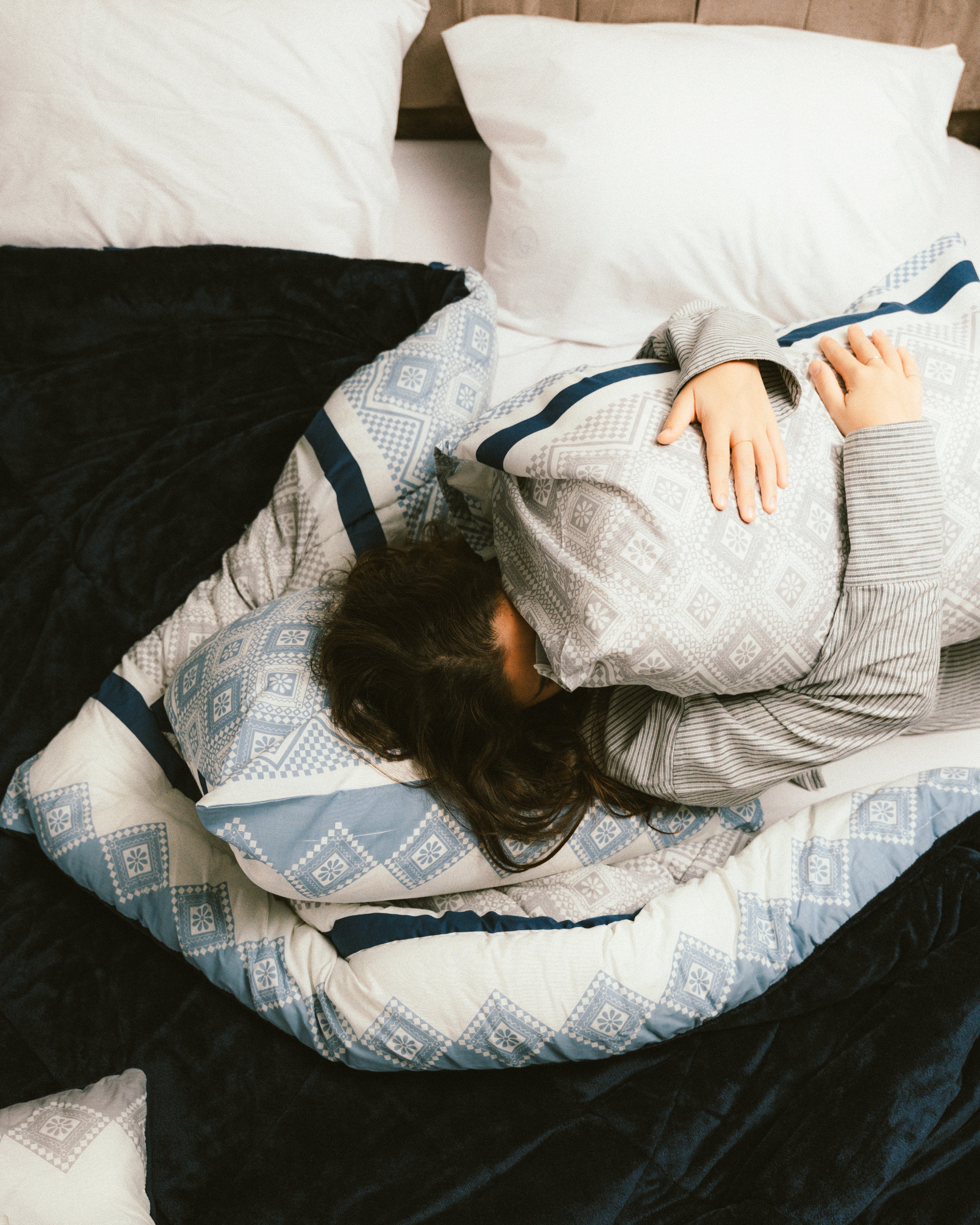 Printed Navy Bed Duvet