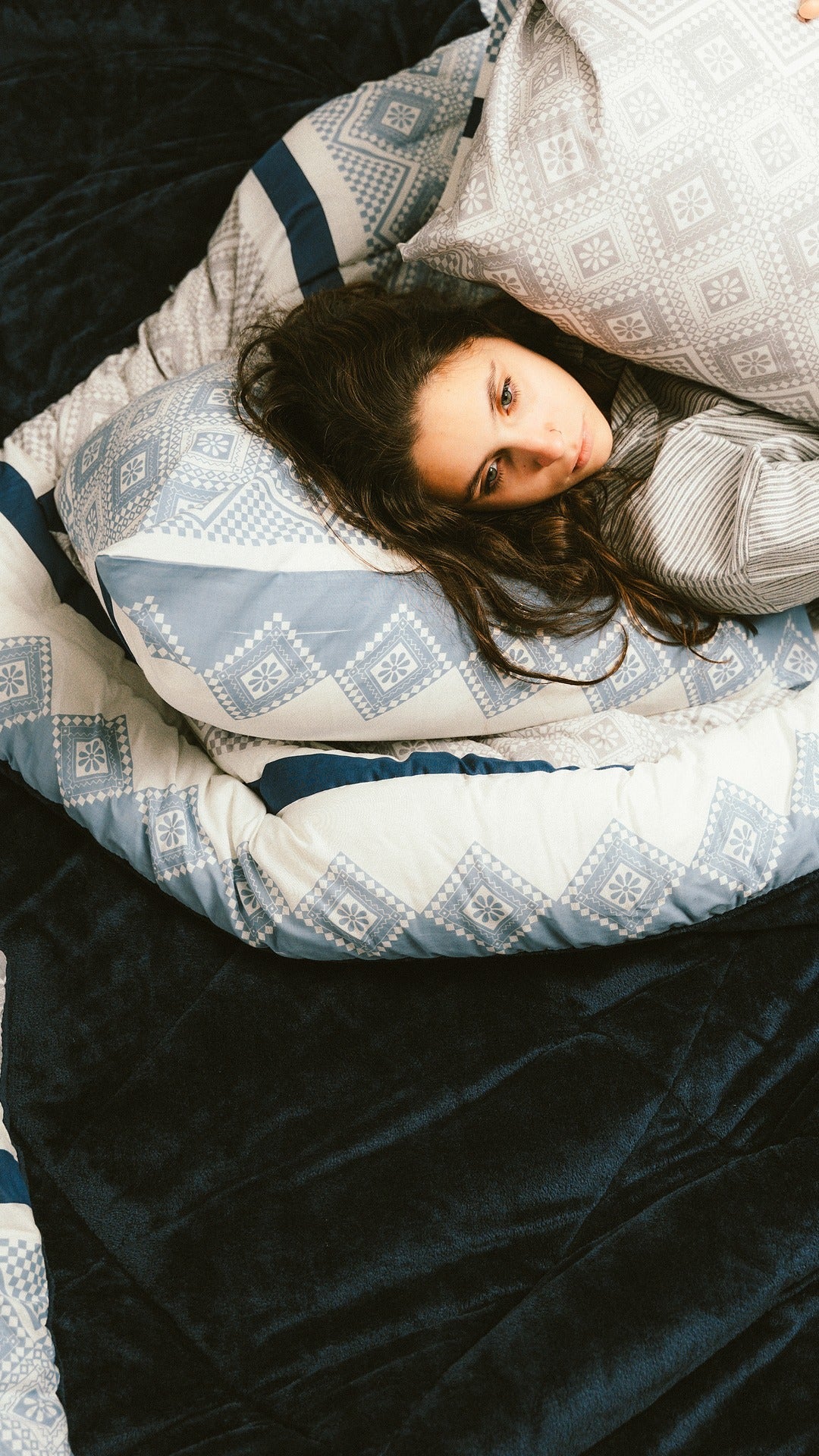 Printed Navy Bed Duvet